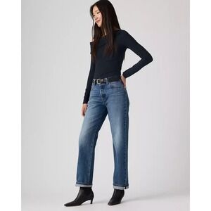 Levis 501 90s Jeans Womens W25 L32 Blue High Rise Straight Selvedge Denim
